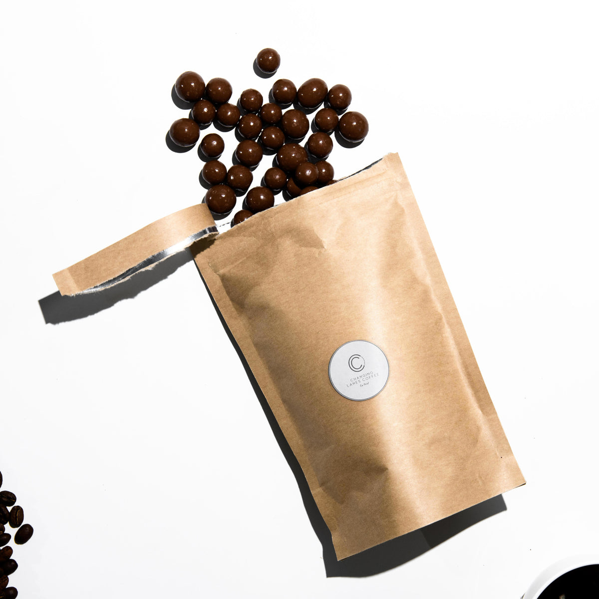 On Point Premium Milk Chocolate Coffee Beans by Changing Lanes Coffee