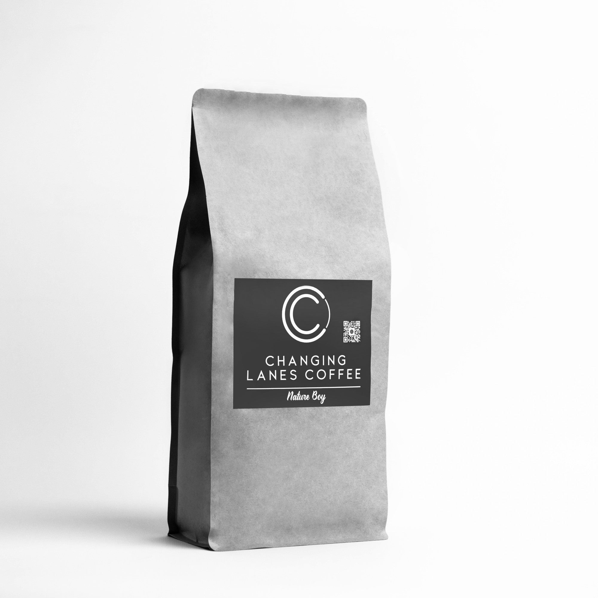 Nature Boy Coffee Beans 1kg Black & White Product Photo by Changing Lanes Coffee