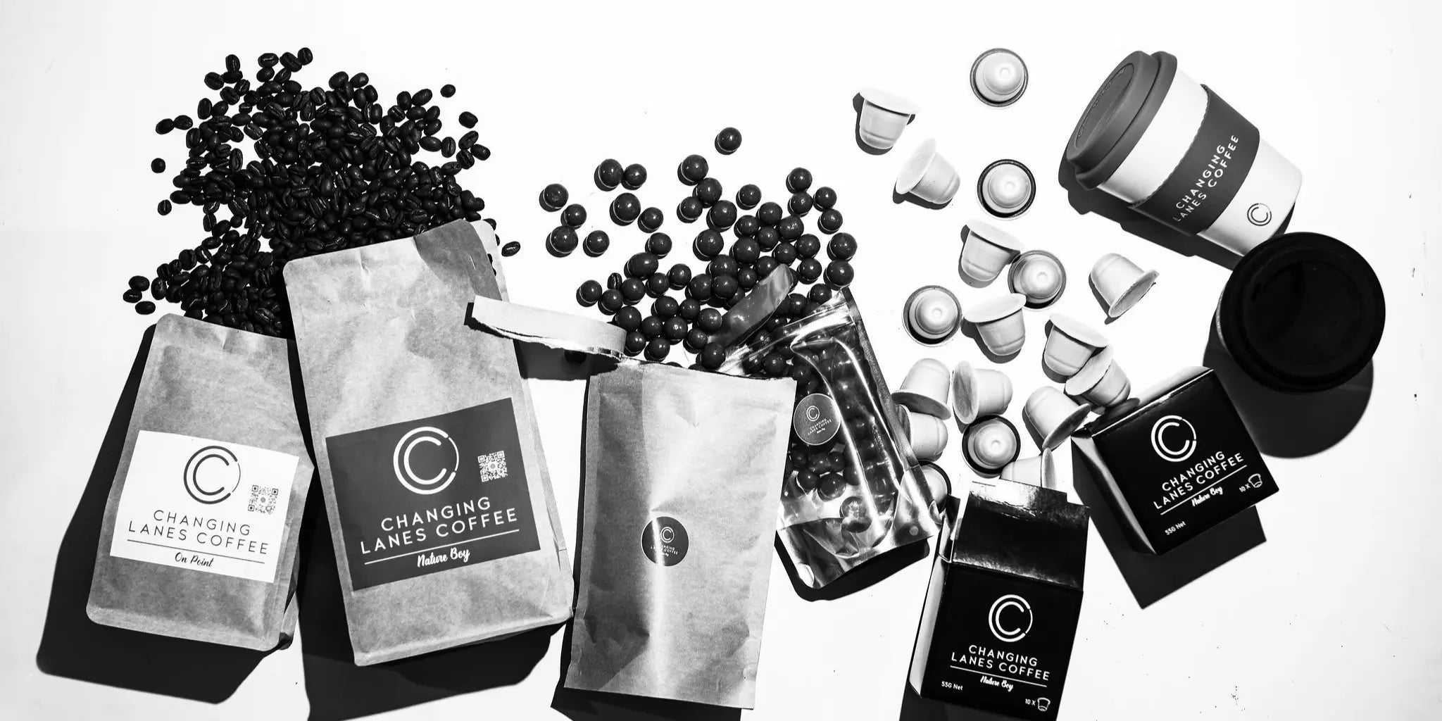 All Changing Lanes Coffee Products Feature Flat Lay Image